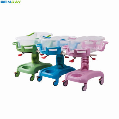 Medical Hospital Baby Cart Trolley Bed Home Use ABS Basin Steel Frame