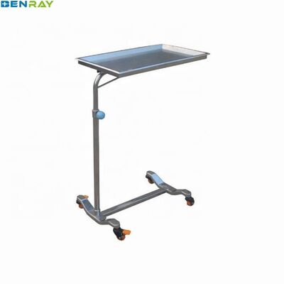 BR-SOT04 Height Adjustable Hospital Tray Stand With Post Mayo Trolley