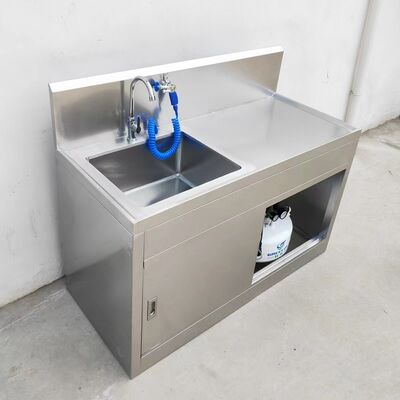 Stainless Steel Induction faucet Wash Sink for 3 people
