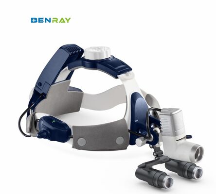 BR-HL08 Cerrahi ameliyat akrilik lens büyütücü baş bandı LED Işık Tıbbi Diş Hekimliği Cerrahi Entegre Far