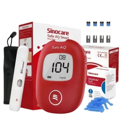 Ev Kullanımı Kesin Kan Glikozölçer Kan Glikozölçeri 50 Test Şeritleri ve 50 Steril Lancetli Kan Şekerölçeri